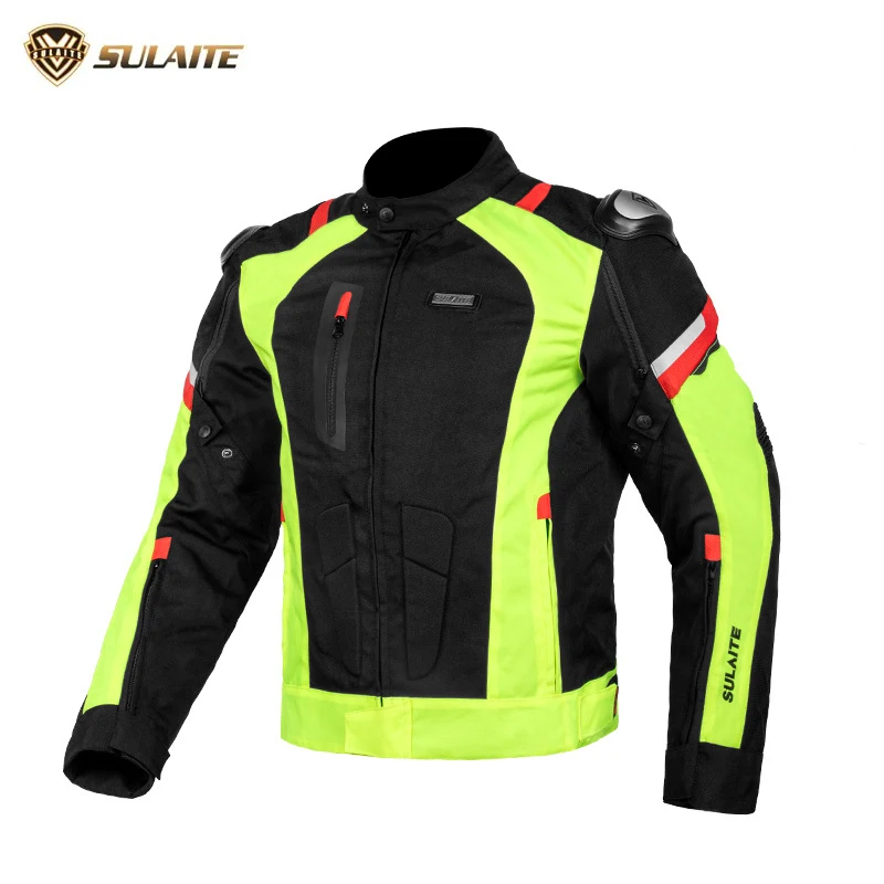 Motorcycle Racing Jacket Four Seasons Windproof Warm Protective Gear Armor Aluminum Alloy Shoulder Protector, SULAITE,H-8830