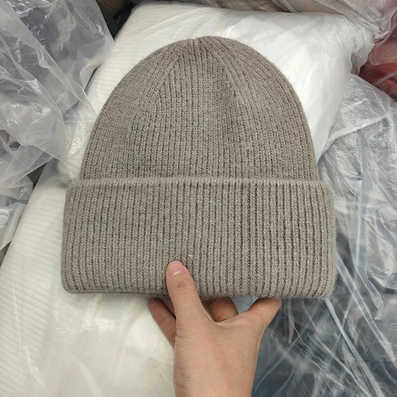 Winter Hüte Für Frauen Männer Unisex Mützen Luxus Kaninchen Fell Thermische Hut Weichen Dicken Warm Halten Casual Motorhaube Baggy Cap Neue – Detail 24