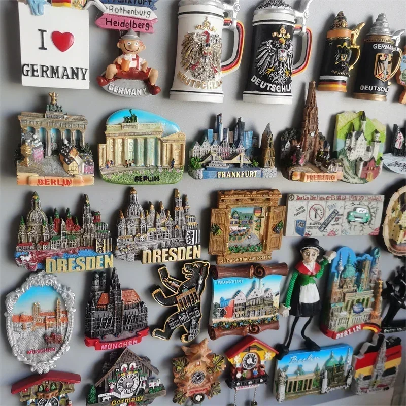 Germany Fridge Magnets Cuckoo Clock Mug Berlin Munich Dresden Frankfurt Freiburg Neuschwanstein Refrigerator Magnets Sticker magnetic fridge magnets magnetic sticker magnetic fridge stickers refrigerator decor