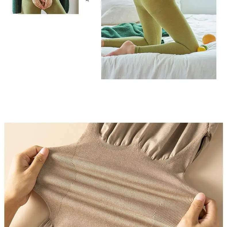 Winter frauen Thermo-unterwäsche Set Nahtlose Heizung Thermische Lange Unterhosen Anzug Dünne Elastische Warme Lange Hülse Abnehmen Dessous – Detail 10