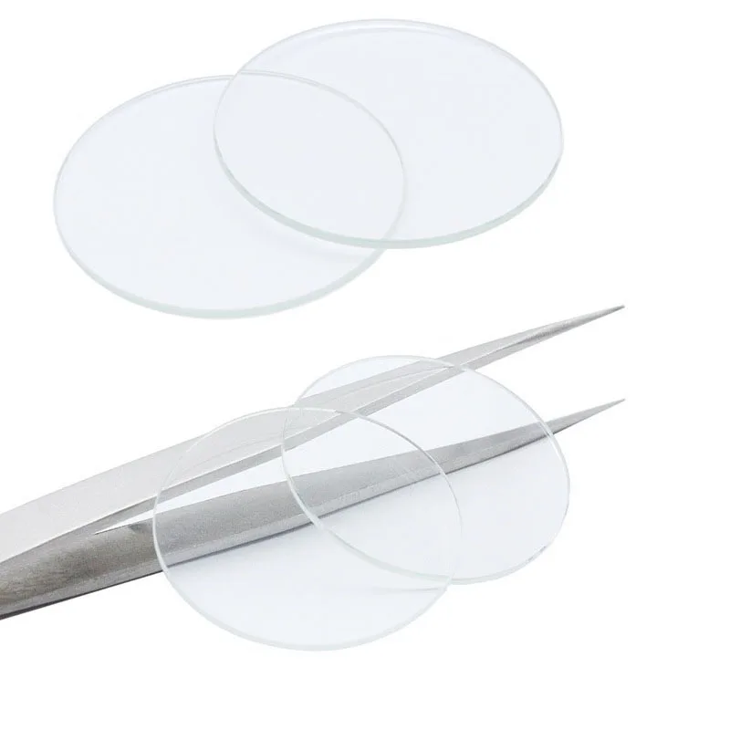 Durable Round Watch Glass for Smart Watch Repair – Set of 2, Thickness 1.5mm, Sizes 18mm-42mm