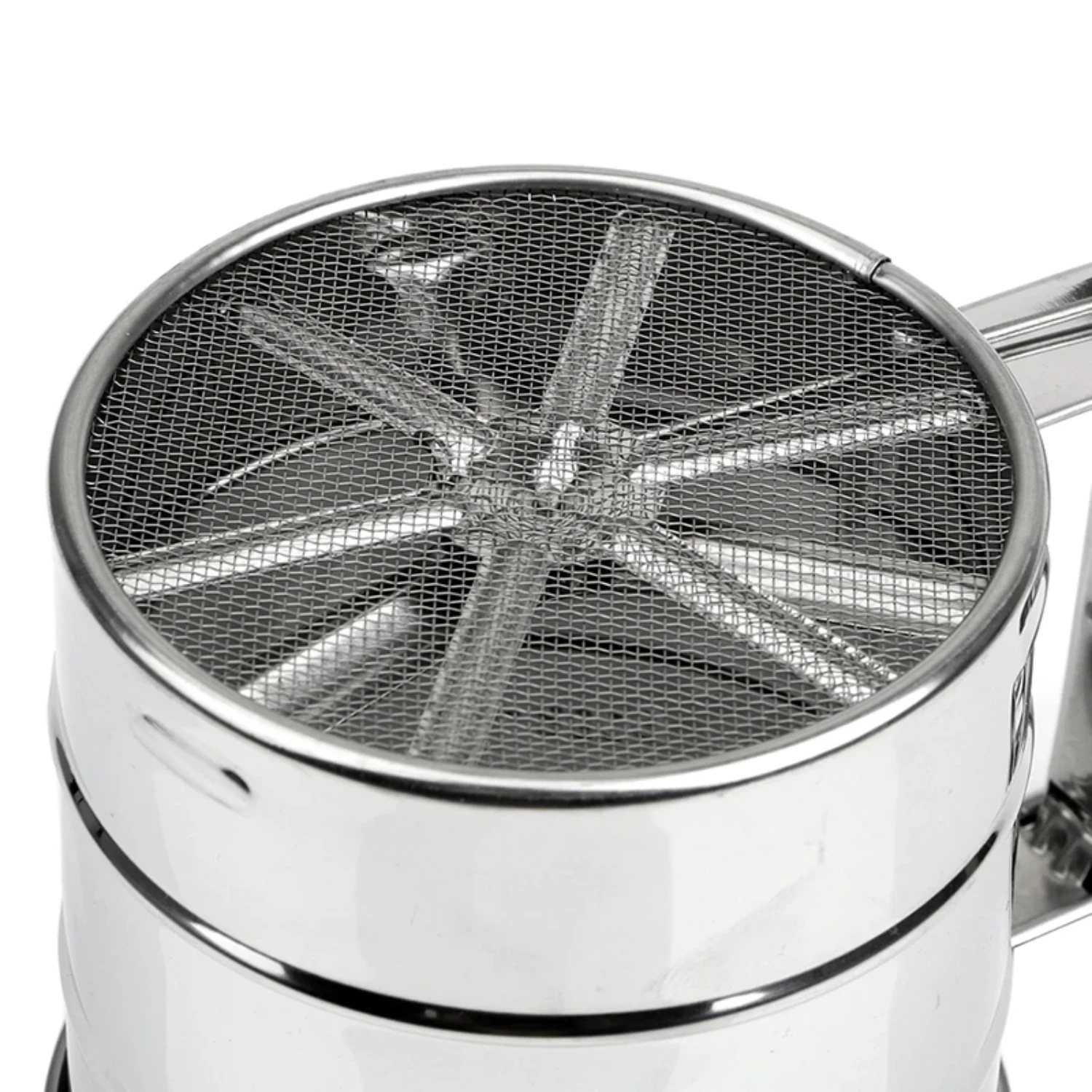 Stainless Steel Mesh Sifter Cup for Baking Kitchen Dining Pastry Tools Fine Powder Flour Shaker Icing Sugar Sieve Cup-Essen,flour sifter cup
