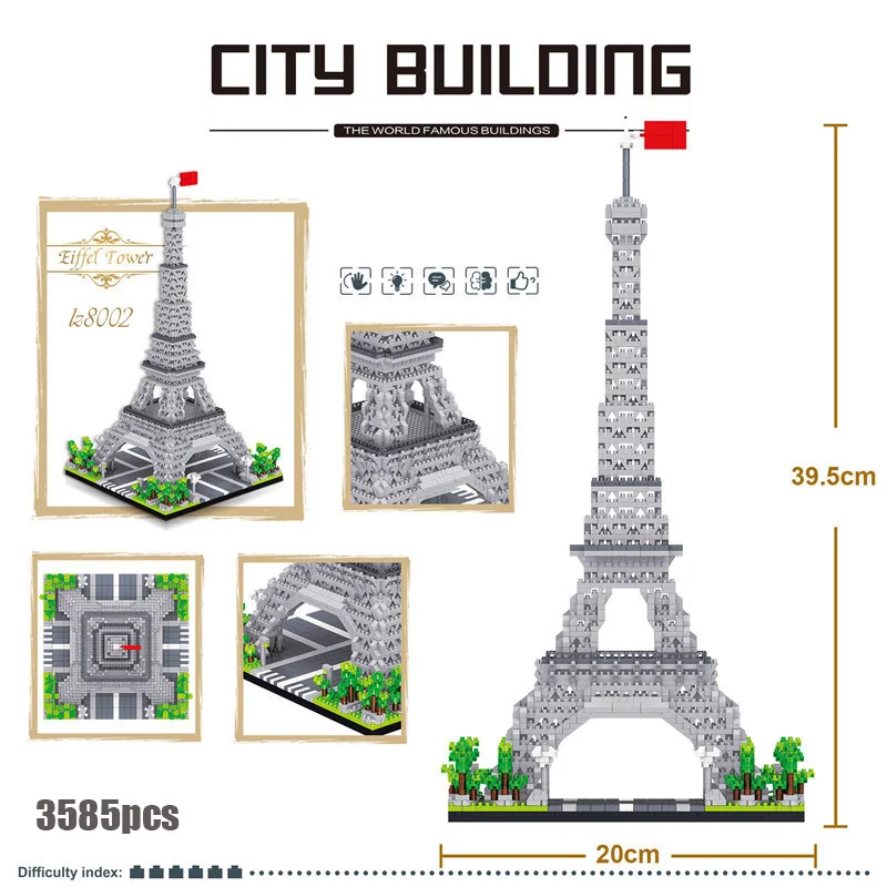 Mini Diamond Building Blocks Architecture Bricks Toy Saint Basil's Cathedral Taj Mahal Children Compatible City building blocks construction blocks racing car building blocks car building blocks anime block toys