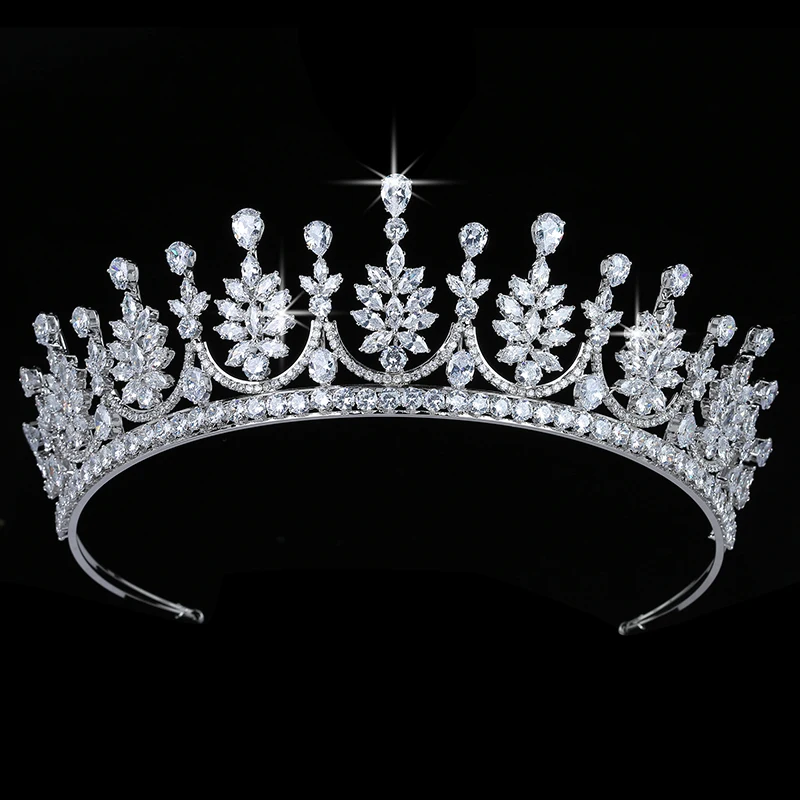 Crown Hadiyana Vintage Women Wedding Hair Jewelry Fashion Party Accessori Per Capelli Zircone Di Alta Qualità Bc5680 Corona Princesa