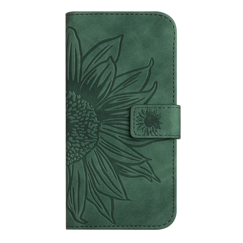 Sunflower Leather Wallet Phone Case - Flip Cover
