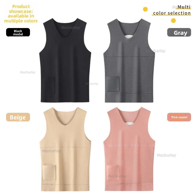 Smart Heating Vest Belly Warm Men Women Veluokldly Vests Autumn Winter Bodywarmer Seamless USB Electric Heated Sleeveless Jacket