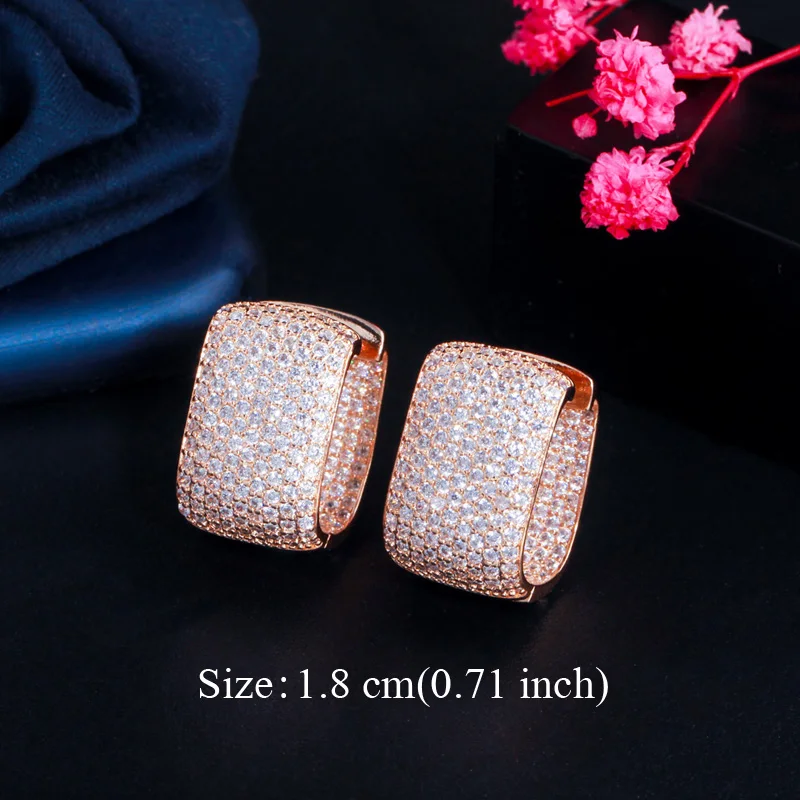 アクセサリー RAKUDA Black Gold Square Earrings | Fashion Jewelry 585 Rose Gold