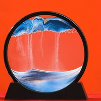1~7PCS Moving Sand Art Nordic Creative Oranment Liquid Hourglass Flowing Sand Sandscape Round Quicksand Painting Home Decor - Image 5