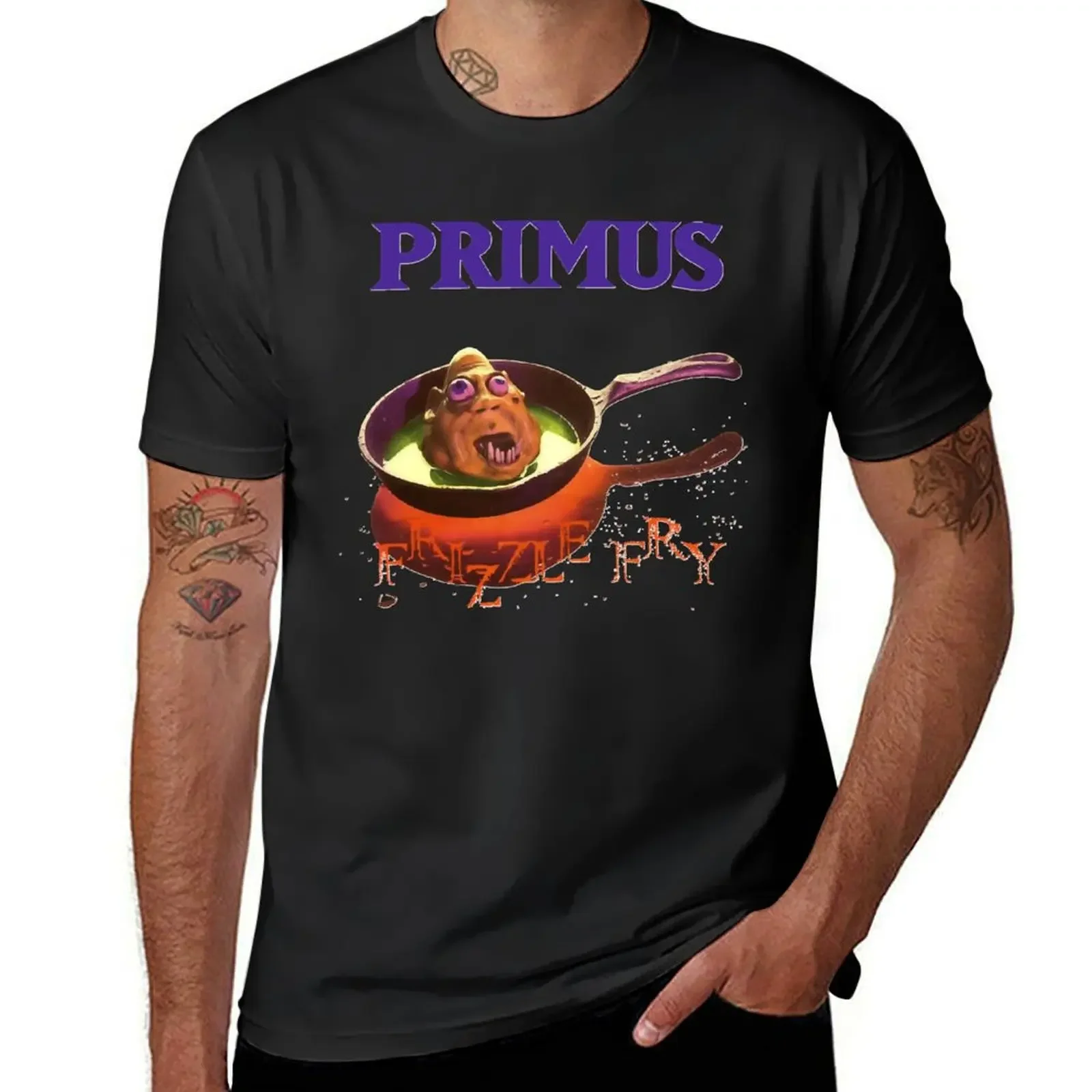 

primus-frizzle-fry---Classic- T-shirt Short sleeve tee blacks Men's t shirts