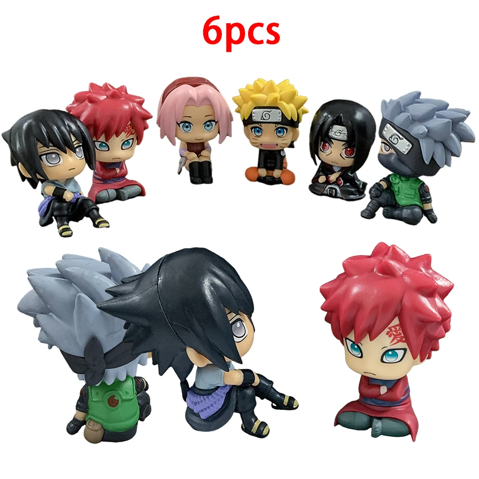 Set of 6 Naruto Anime Character Figurines - Collectible Q Version Figures – Perfect Birthday Gift