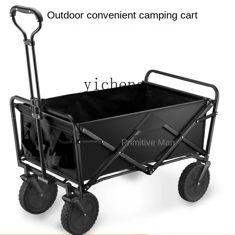 

Zc Camping Cart Hand Push Outdoor Folding Camp Small Trailer Picnic Camping Children Reclining Stall Travel