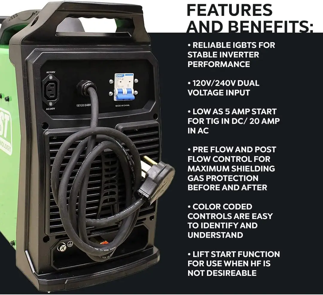 Laser Welders 110/220 Dual Voltage 200amp PULSE ACDC Welder Dual Voltage Capability Adjustable pulse frequency