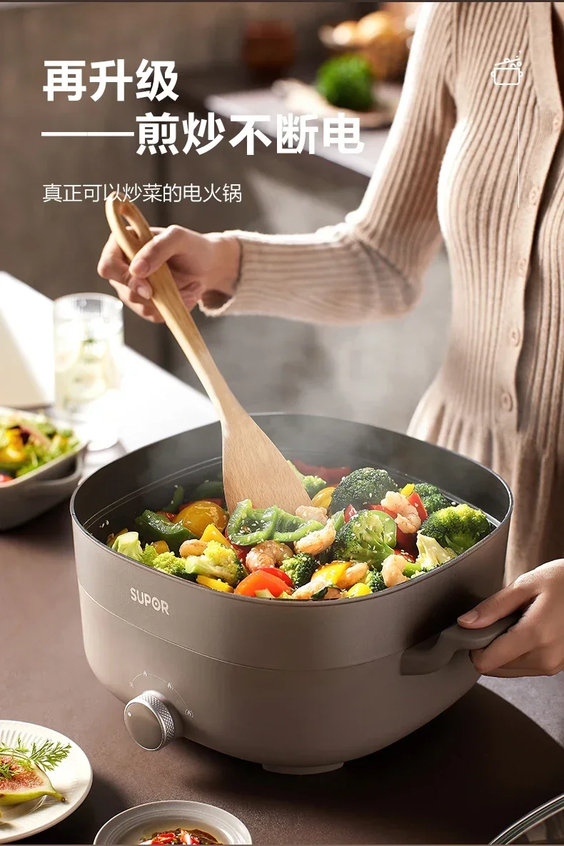 220V Large Capacity Multi Cooker for Hot Pot, Stew, Grill and More 6