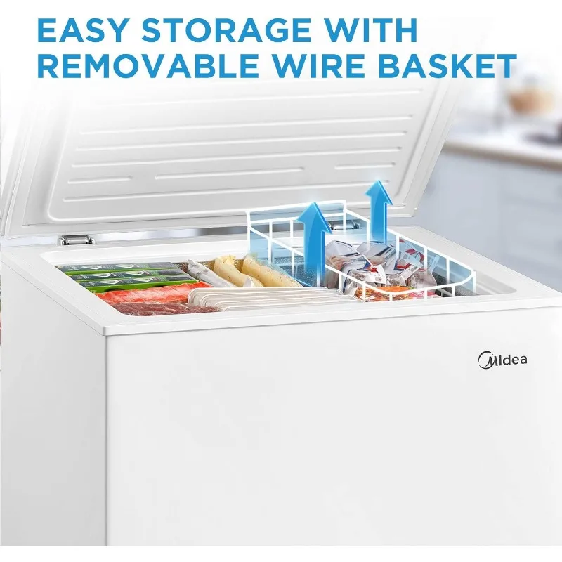Midea MRC050S0AWW Chest Freezer, 5.0 Cubic Feet, White 5