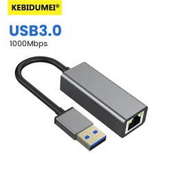 High - Speed USB - C Ethernet Adapter with Gigabit Network Connectivity (1000M USB3.0 to RJ45)