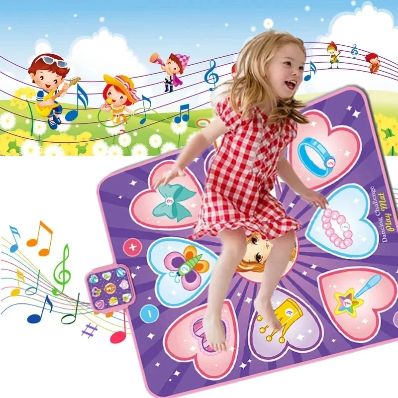 Portable children toy dance play pad foldable LED light music electronic toy pad family party game interactive props gift