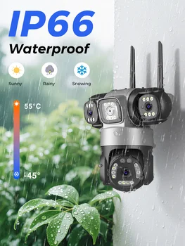 15MP HD Three Screen WIFI IP Camera Outdoor 9MP Dual Lens Camera Ai Human Detection Waterproof CCTV Video Security Camera iCsee 1