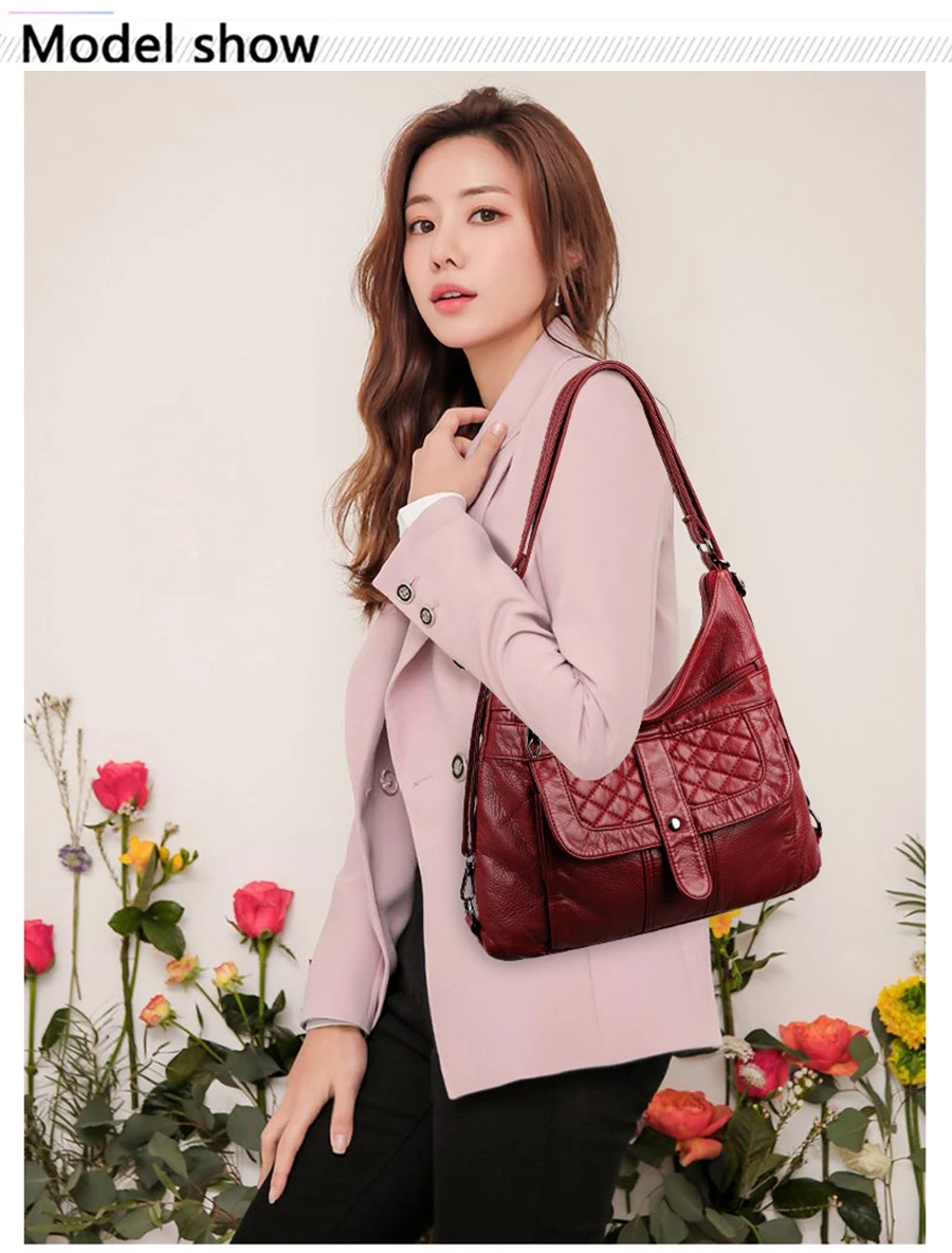 Multifunctional Ladies Backpack High Quality Leather Handbag Solid Color Fit Girl Shoulder Bag Anti Theft Ladies Travel Backpack