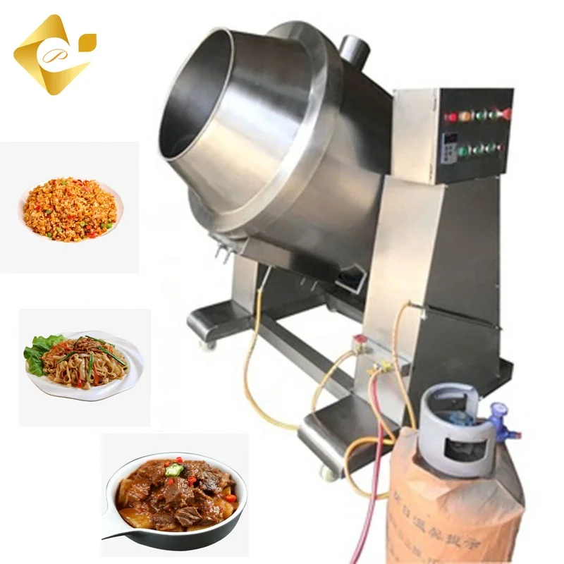 Biryani-máquina de cocina Industrial para arroz frito, mezclador de tambor, Wok, grande, comercial, automática