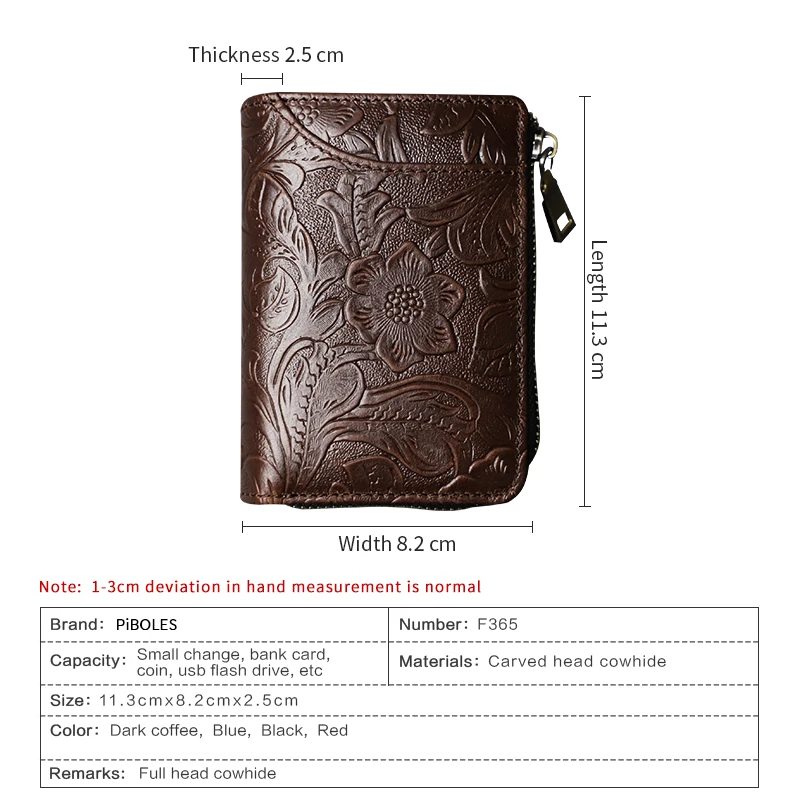 Retro Cowhide Card Wallet Handmade Genuine Leather Credit Card Slot Coin Purse Portable Storage Anti-NFC Short Wallet Women Men