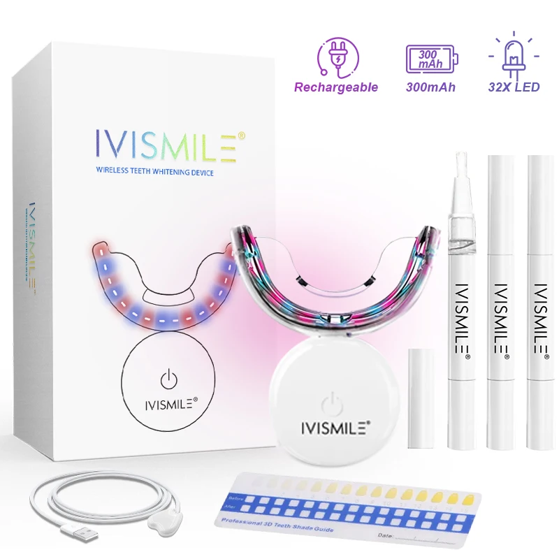 WirelessTeethWhiteningKitWithLedLight35CPFreeSensitiveGel