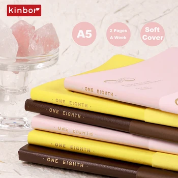 Kinbor 2025 Planner Autodisciplina Otto Griglie 78g Carta da lettere A5 Agenda settimanale giornaliera Gestione del tempo PU cuadernos Lista delle cose da fare