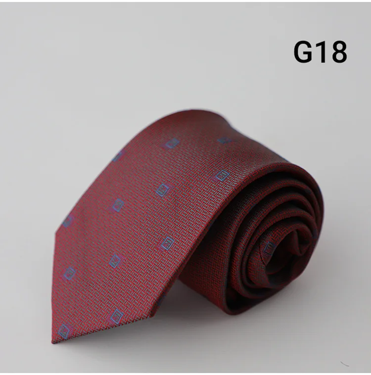 7CM Luxury Men's Formal Business Neckties Professional Polyester Jacquard Brown Navy Neck Ties Wedding Party Suit Accessories