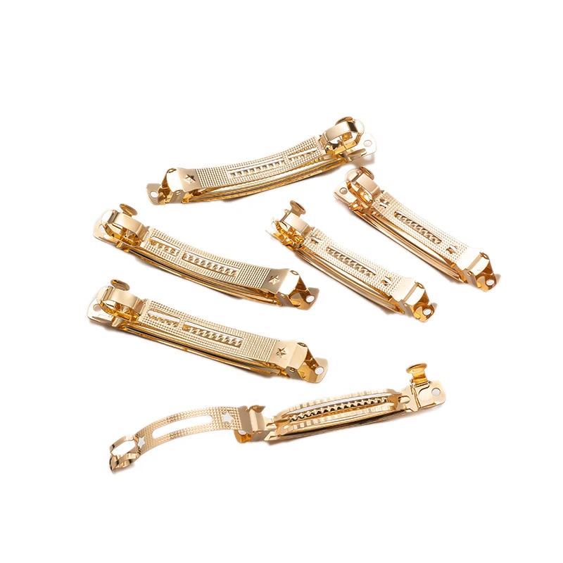 10Pcs Metall Französisch Haarspange Stil Frühling Haar Clip Automatische Haarspange Einstellung DIY Schmuck Machen Blank Bogen Haarnadel Liefert – Detail 5