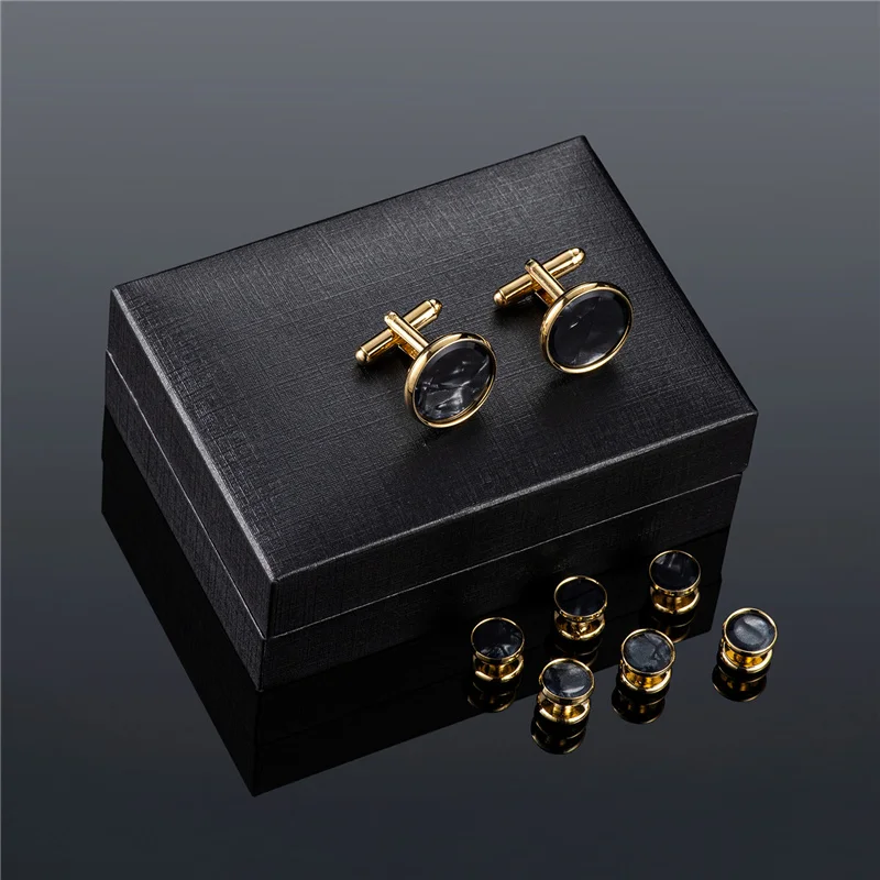 Manchetknopen voor mannen, 8 stuks manchetknopen en studs voor heren, smoking shirt manchetknopen en studs set voor bruiloft, Valentijnsdag, festival, verjaardag, afstuderen, cadeau, 20mm x 18mm