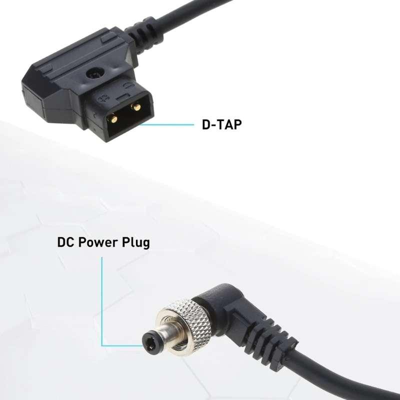 Charging Cable Ac Power Cable Fishing Reel Power Cable D-Tap to Locking DC2.1mm DC2.5mm Monitors Power Cable Right Angle Cable Suitable for Atomos Video Assists Monitors