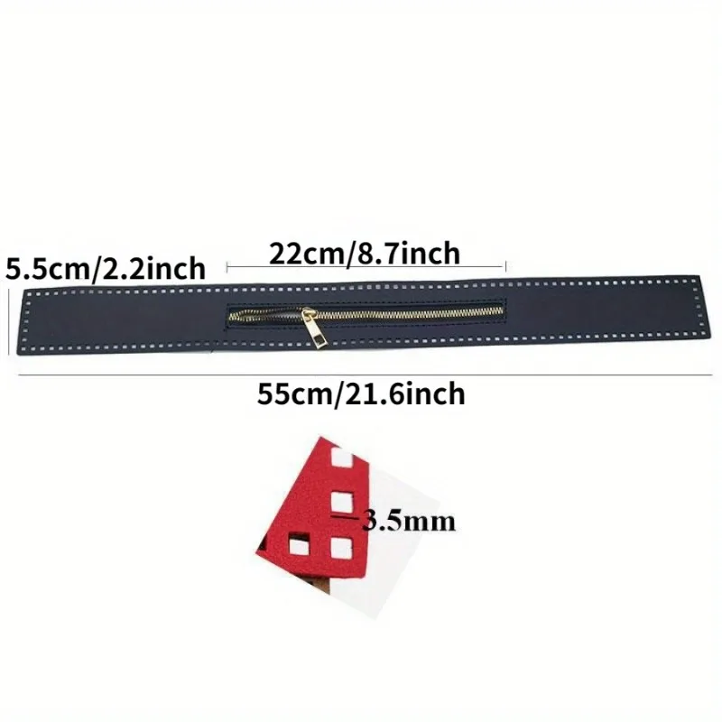 Handcrafted 55cm PU Leather Zipper for DIY Sewing and Bag Projects