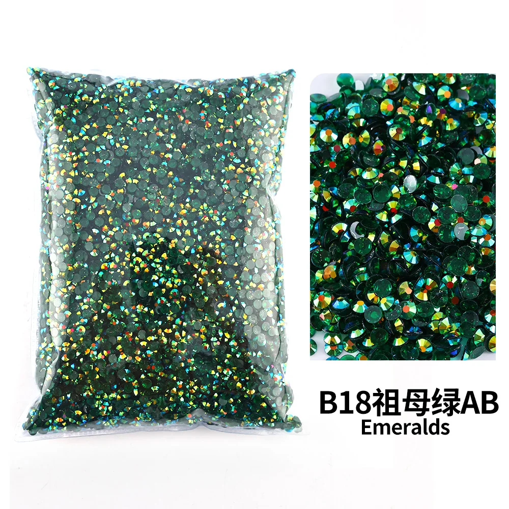 Bulk Wholesale Jelly Color AB Transparent Faceted FlatBack Resin Rhinestones for Nail Art & Garment Decoration