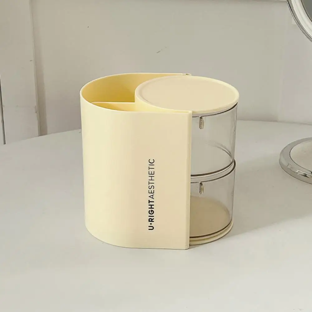 Hair Accessories Organizer Rotating Desktop Organizer 360-degree Rotatable Hair Accessories Makeup Brush Holder with for Small 2
