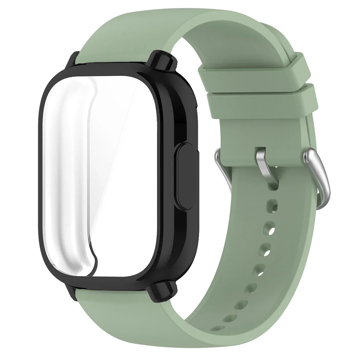 Protective Case with Silicone Strap - Full Cover Screen TPU Soft Shell & Breathable Sport Bands