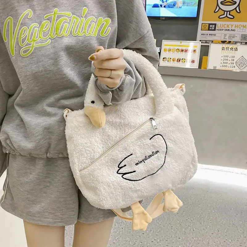 

Youda Women Plush Shoulder Bags Girls Winter Soft Plush Tote Handbag High-quality Women's Designer Handbags Casual Messenger Bag
