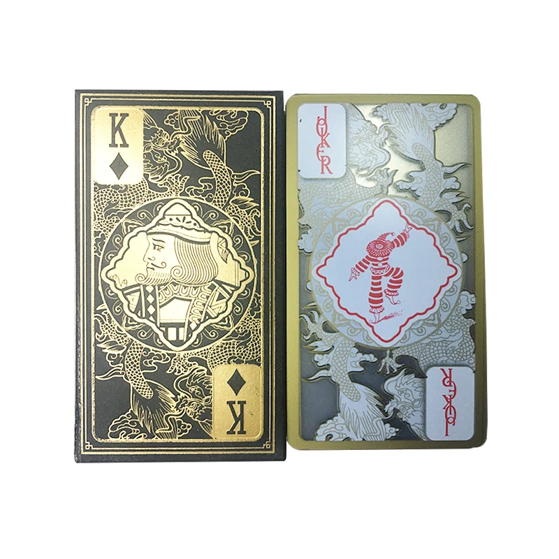 Transparent Plastic Playing Cards Waterproof Phnom Penh Dragon Playing Cards Collection Friend Gifts playing cards plastic playing cards