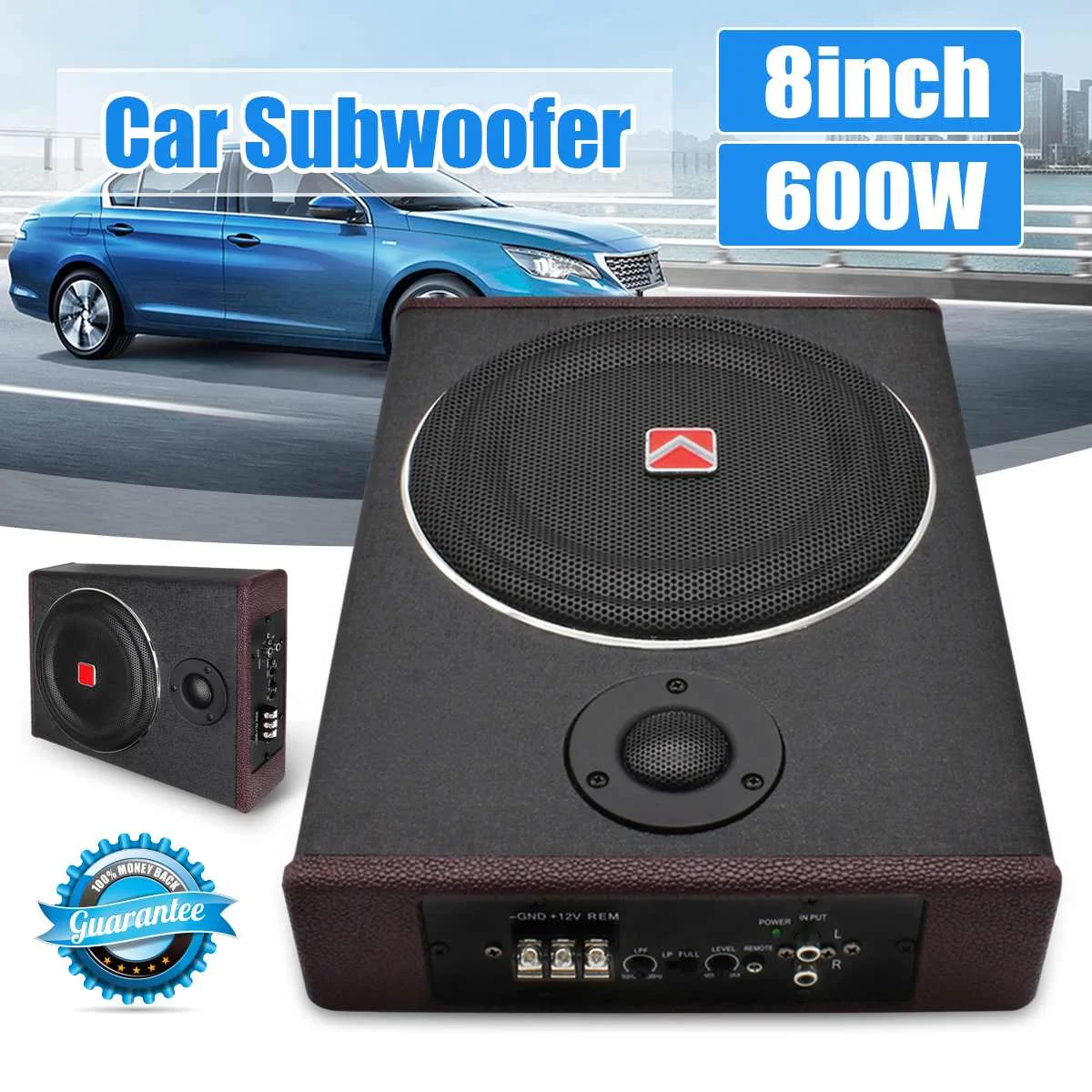 800W Car Stereo Subwoofer Active Under Seat Hifi Digital Audio Power Amplifier AV Car Auto Amplifier Speakers Car Audio Speaker