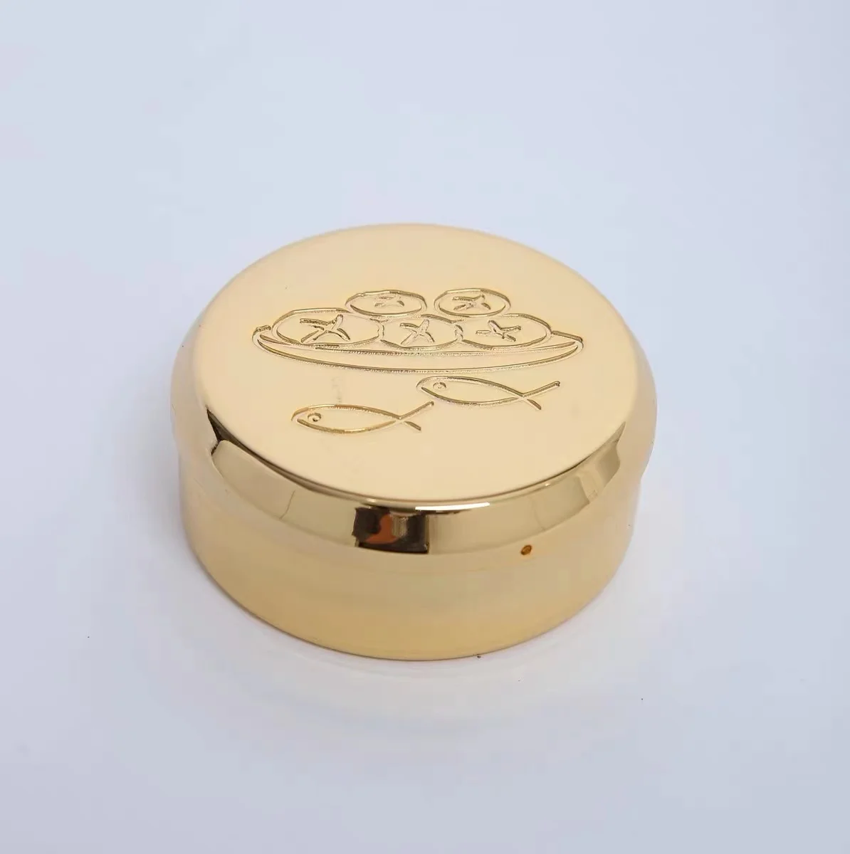 Pyx for the Eucharist Catholic Ichthus and Cross Religious Hospital Host Carrer Chuch Holy Communion Church Supplies