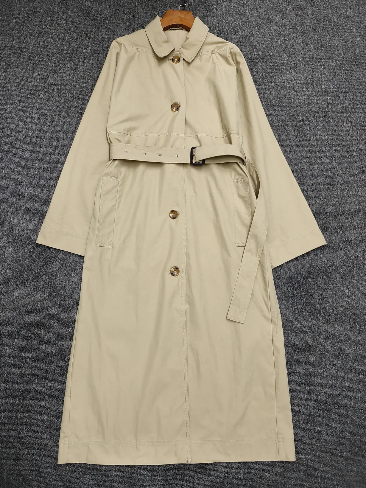 Description Picture 2 of itemLUXURY TT@ Trench Coat Women's 2024 Spring and Winter New Style High-end Single Breasted Waistband Long Jacket