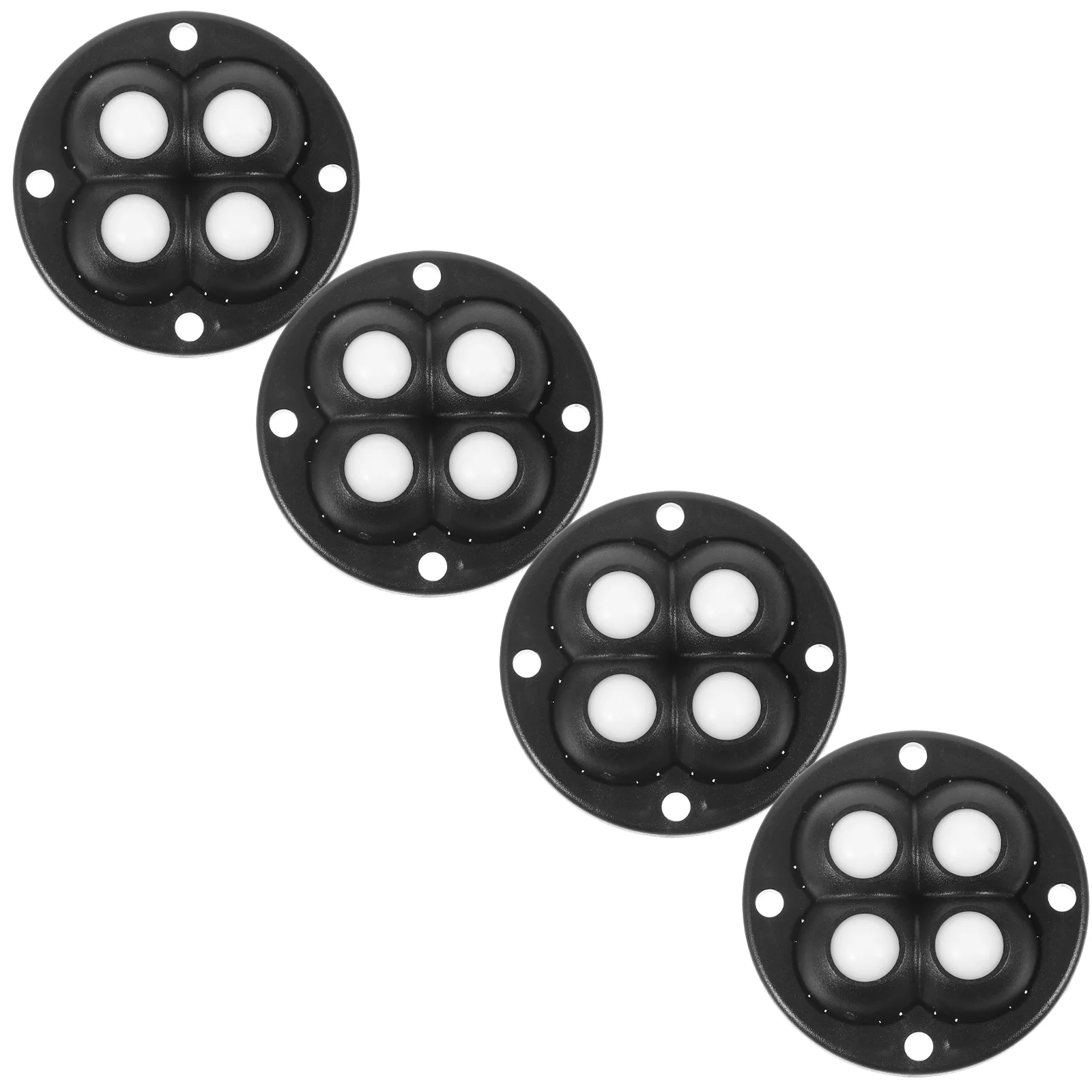 

4pcs Adhesive Swivel Casters Small Caster Wheels Adhesive Wheels for Storage Box Trash Can