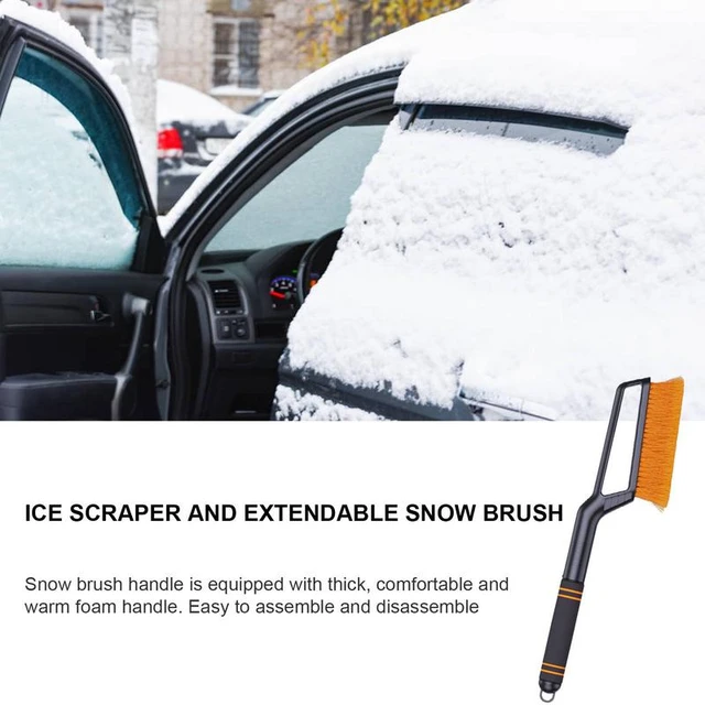 Magic car ice Scraper (24 Inch) Windshield Brush and Scraper Snow Removal  Car Brush with Comfortable Foam Grip for Cars, Trucks, SUVs, Windshield