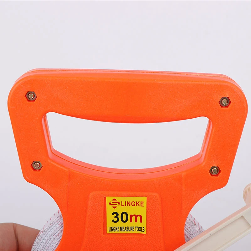 30/50/100M 휴대용 유리 섬유 줄자 고정밀 내마모성 접이식 줄자 목공 측정 도구