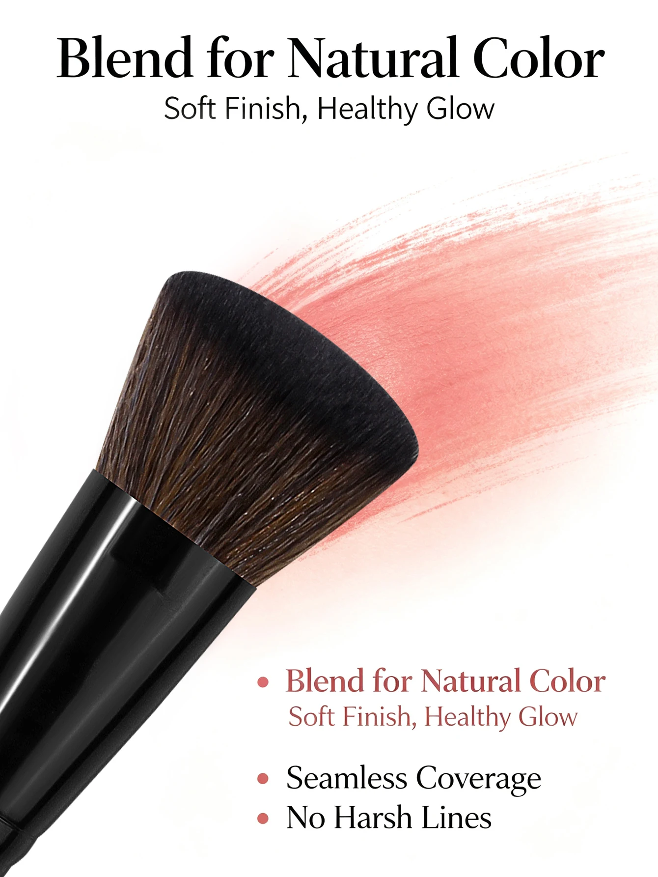 Multi-Functional Makeup Brushes, Flat Top Foundation Brush, Blush Brush, Soft Bristle Powder Brush & Contour Brush, Beauty Tools