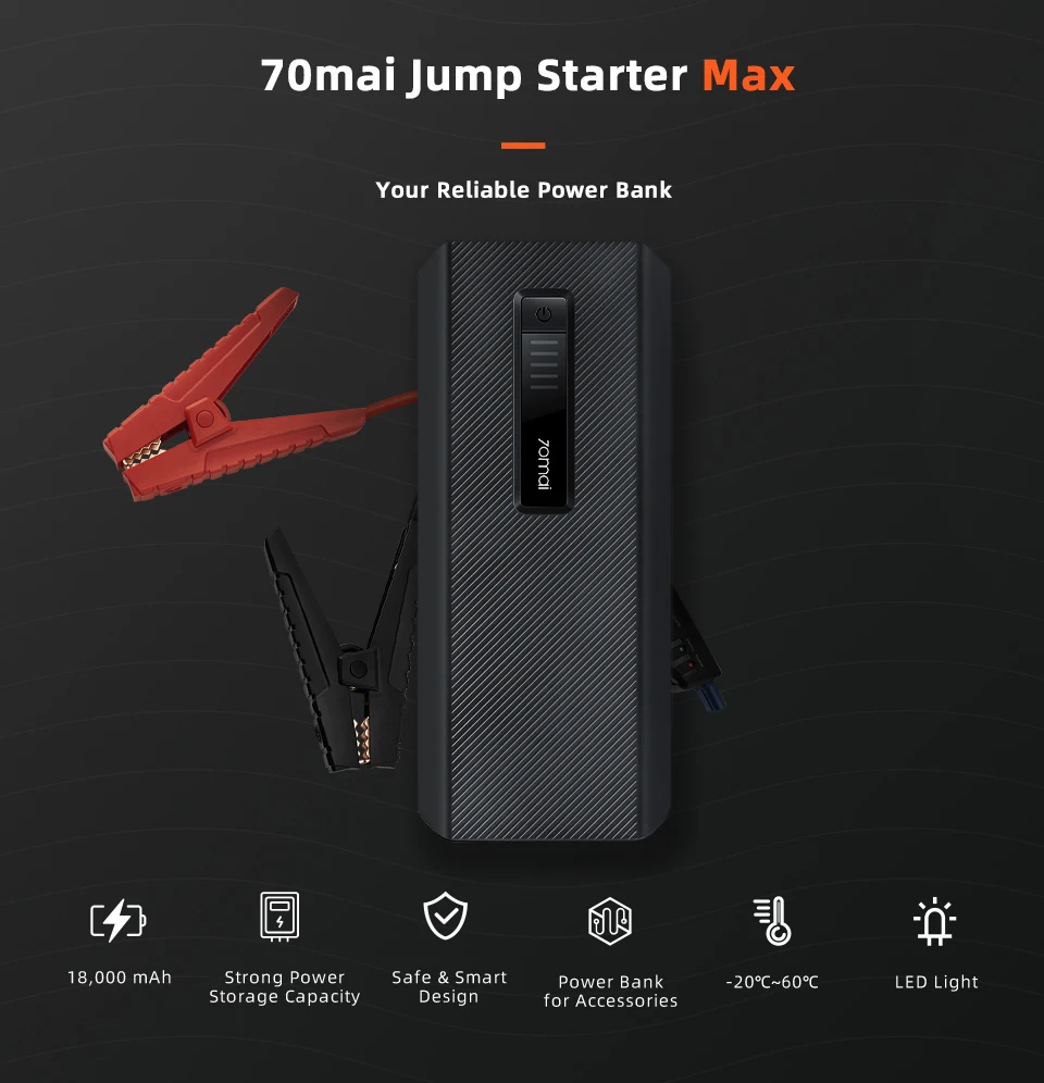 noco boost plus gb40 70mai Jump Starter Max 18000mah 70mai Car Jump Starter PS06 PS01 1000A Power Bank Car Jumpstarter Auto Buster Emergency Booster car jumper