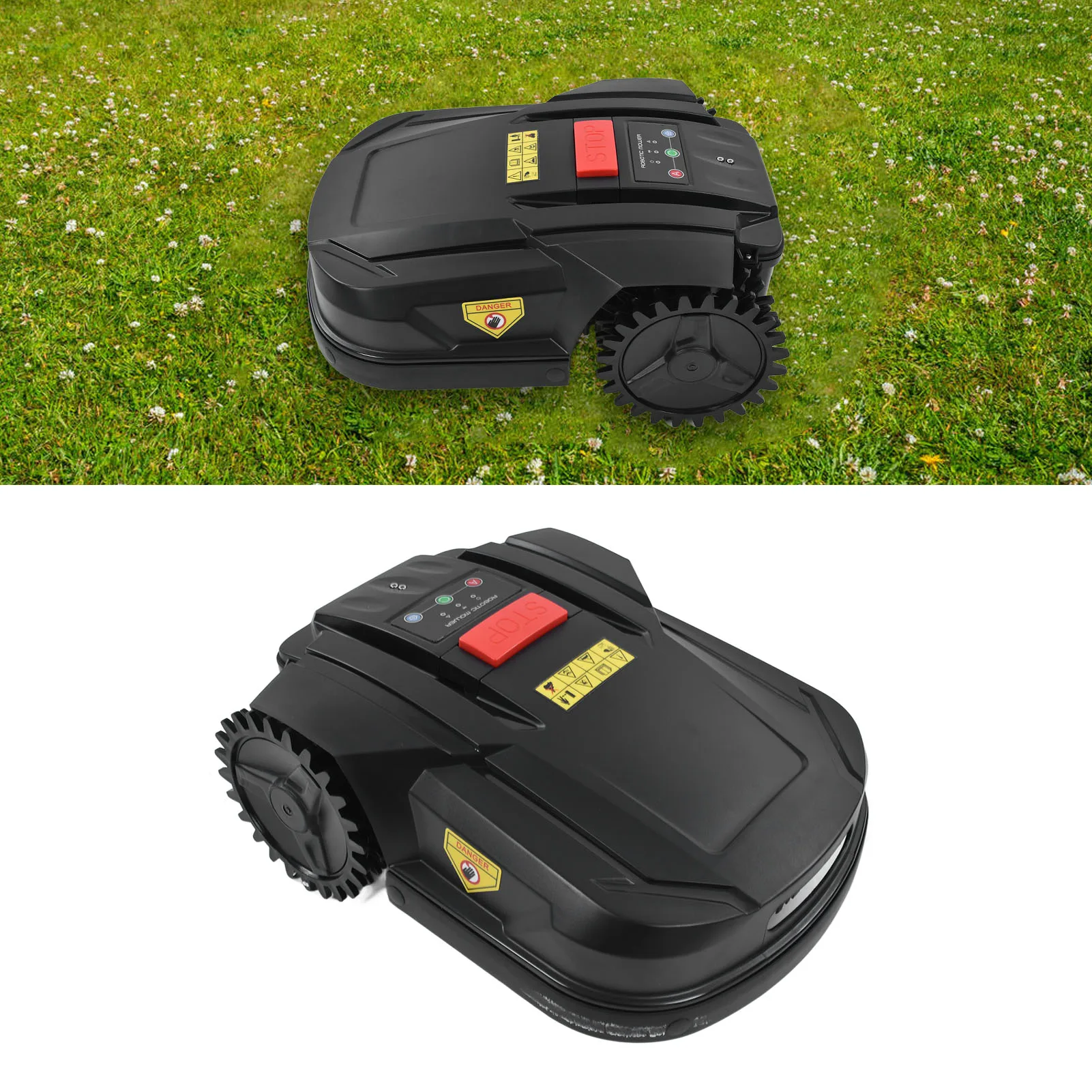 

Automatic Lawn Mower Auto Charging Rain Sensor Robotic Lawnmower 29.4V Rechargeable Battery US Plug 110‑220V