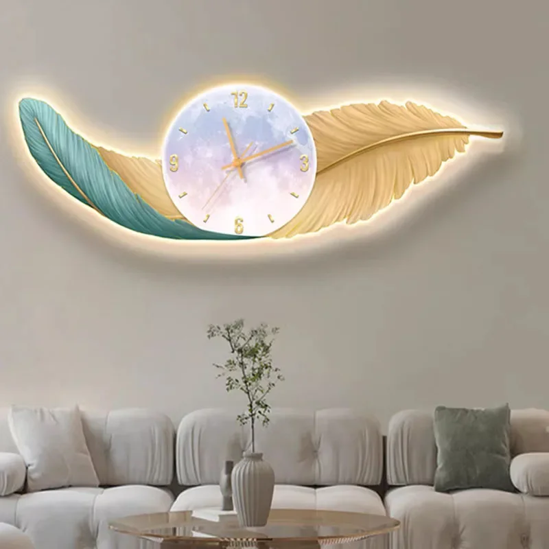 

Silent Fashion Wall Clocks Led Art Mural Luxury Aesthetic Wall Watch Minimalist Creative Horloge Murale Living Room Decoration