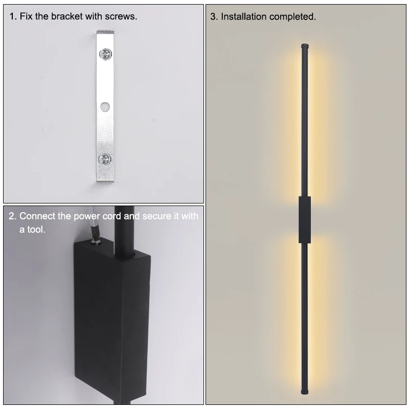 120CM Minimalist Indoor LED long wall lamp Sofa Background Bedroom Living Room Long LED Wall Light Home Decoration 6