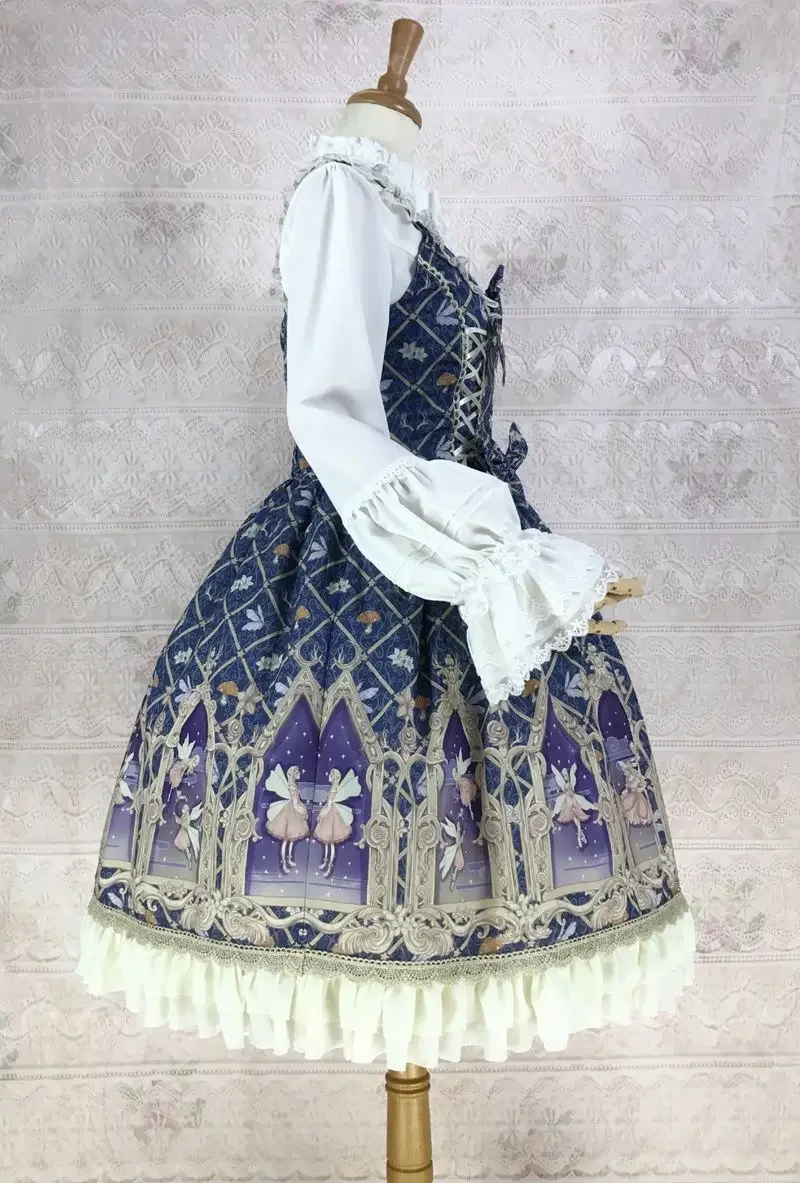 Elf of Dream Sweet Printed Lolita JSK Chiffon Dress by Yiliya Pre-order
