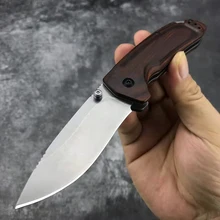 

New Wooden Handle 15031 Outdoor Tactical Folding Knife 8c13mov Blade Camping Survival Self-defense EDC Pocket Knives-031