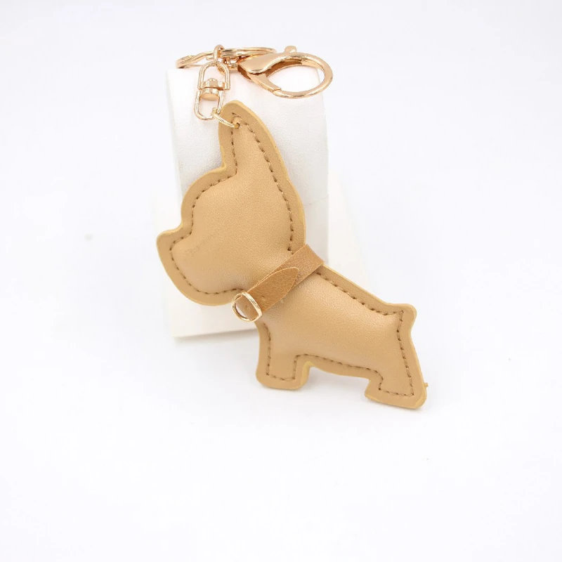 Fierce Bulldog PU Leather Keychain Decor